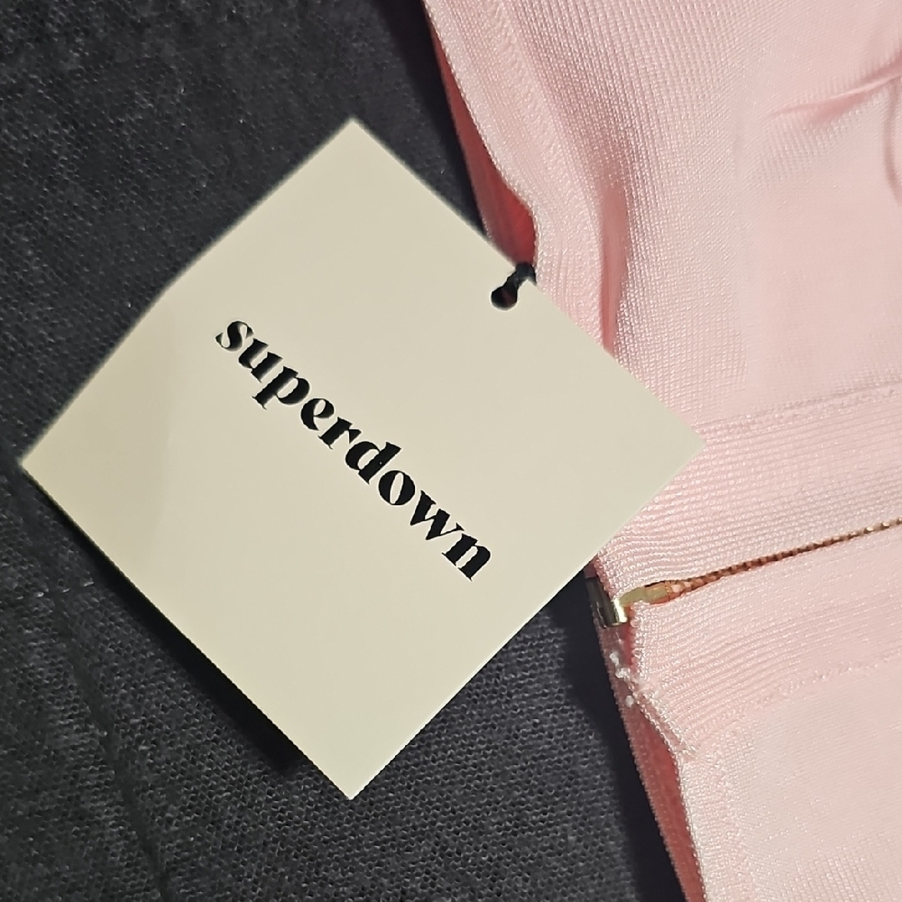 Superdown Blush Pink Corset with Feather Detail - Picture 2 of 4